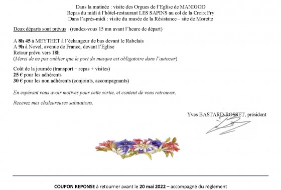 Journée placée sous le signe de l’amitié et de la convivialité.